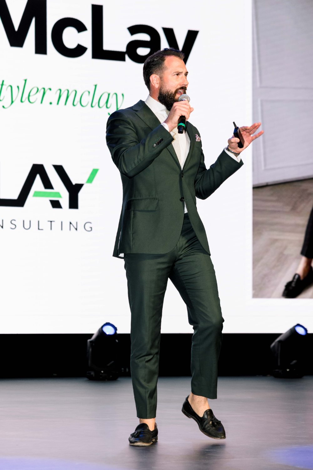 Tyler McLay addressing the LIMITLESS 2026 audience